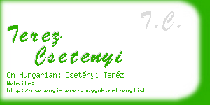 terez csetenyi business card